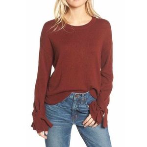 Madewell Tie Cuff Pullover Sweater